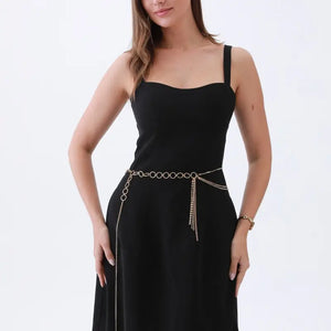 Triple-Layer Gold Chain Belt