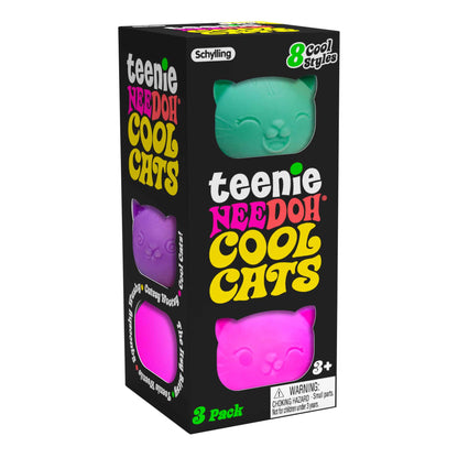 NeeDoh Teenie NeeDoh Cool Cats 3 Pack - Assorted Colors