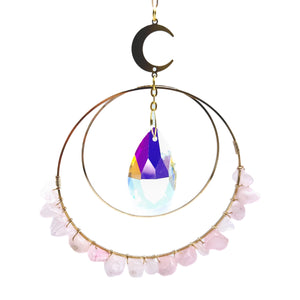 Crystal Chip Suncatcher - Rose Quartz
