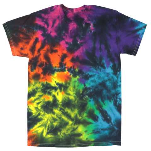 Black Rainbow Splat Tie Dye T-Shirt