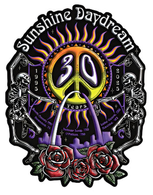 Sunshine Daydream 30th Anniversary Skeleton STL Logo Die Cut Sticker - Full Color
