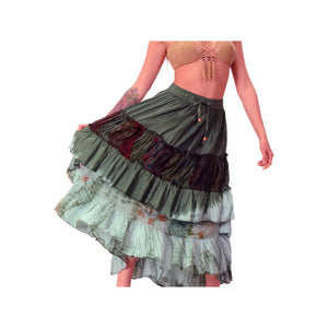 Strut Your Stuff Tiered & Layered Tie Dye Cotton Skirt