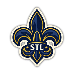 STL Fleur De Lis St. Louis Arch Sticker