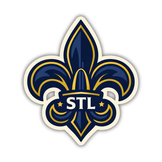 STL Fleur De Lis St. Louis Arch Sticker