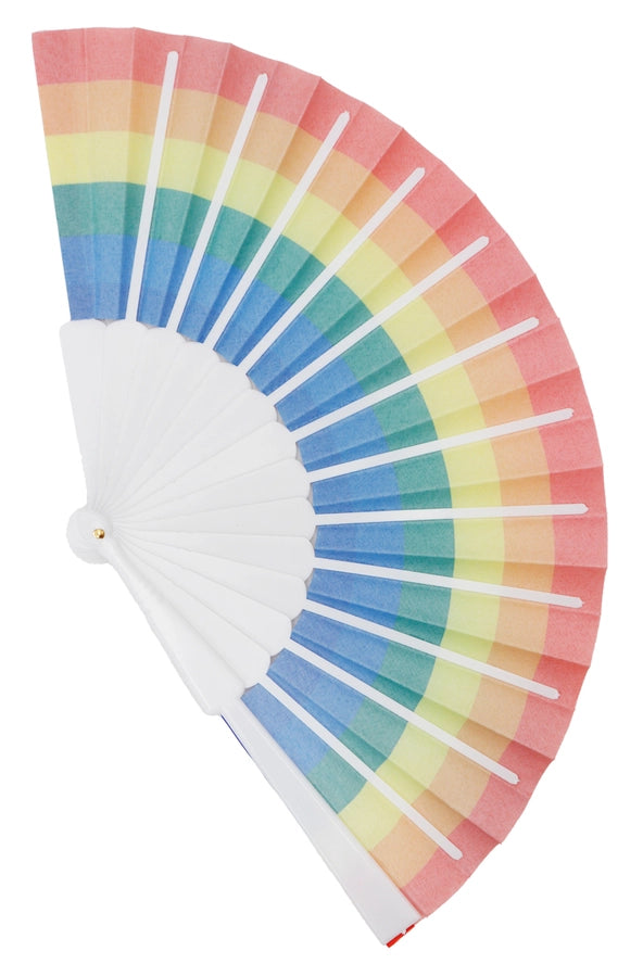 Rainbow Folding Hand Fan