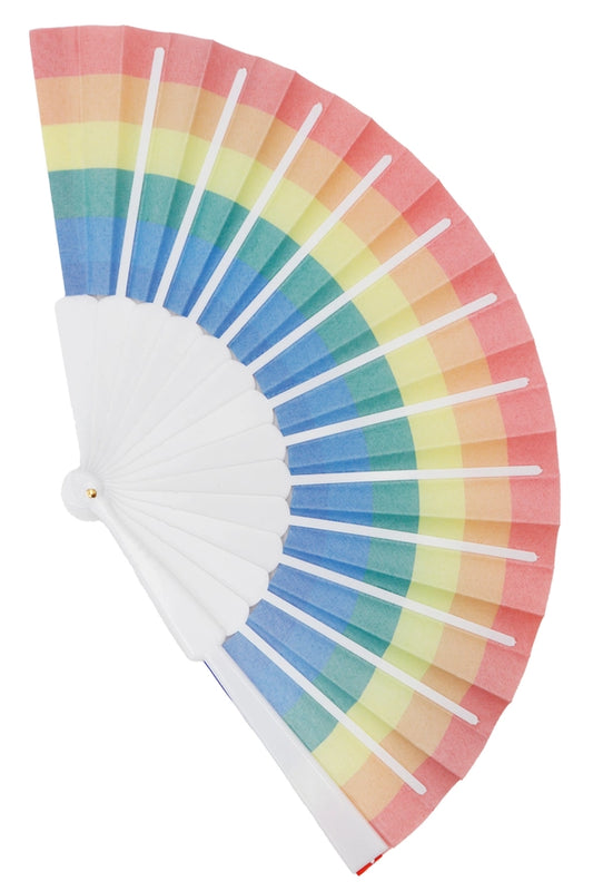 Rainbow Folding Hand Fan
