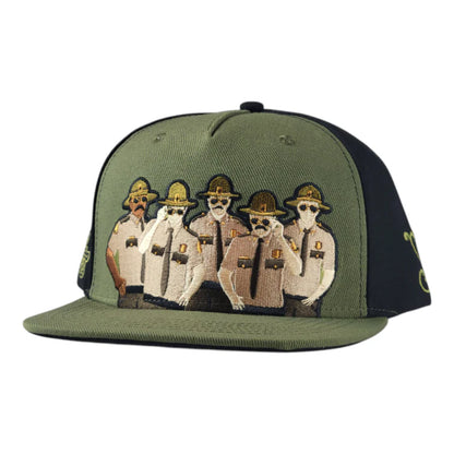 Grassroots California Super Troopers 3 Squad Green Snapback Hat