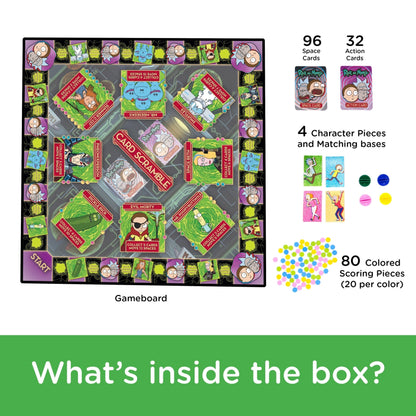 Rick & Morty Card Scramble Board Game