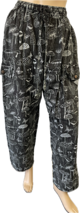 Mushroom Print Cargo Pants