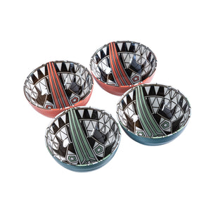 Frank Lloyd Wright Collection Imperial Hotel Peacock Small Bowl 4 Piece Set