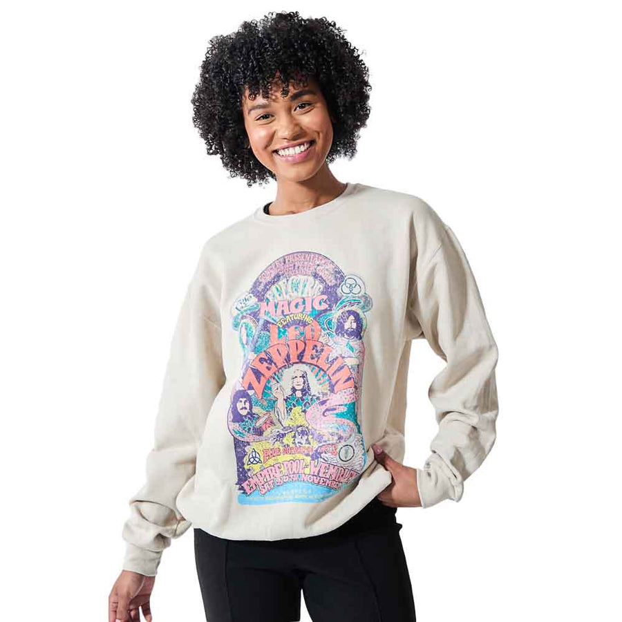 Led Zeppelin Electric Magic Tour Distressed Juniors Sweatshirt SALE