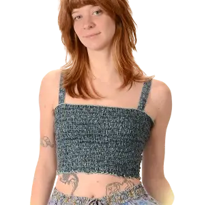 Cotton Voile Smocked Halter Top SALE