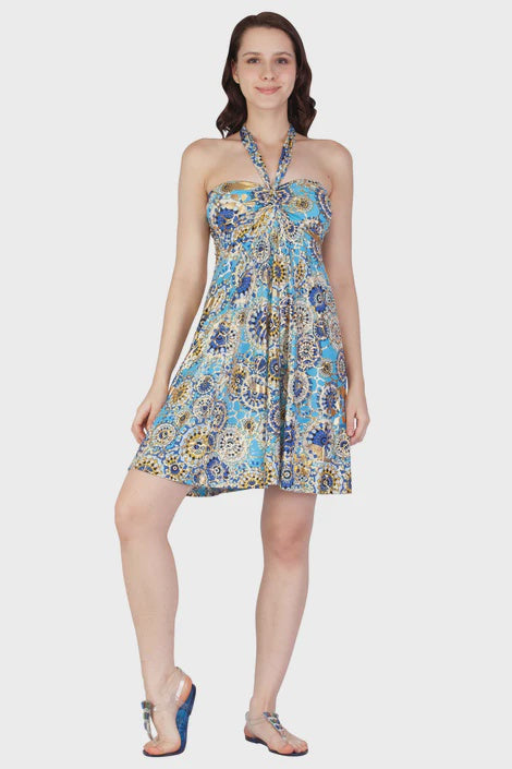 Princess Foil Prints Short Dress