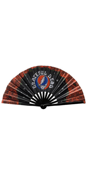 Grateful Dead Steal Your Face Rose Folding Fan