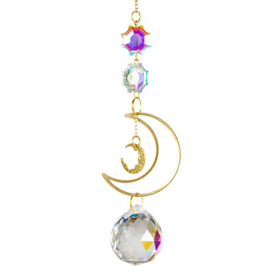 Moon Crescent Crystal Suncatcher