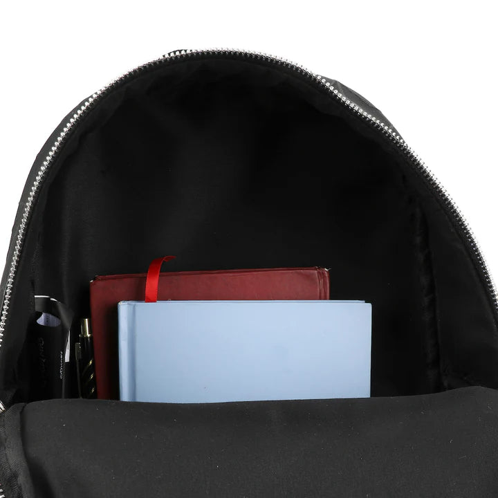 Nightmare Before Christmas Applique Character Art 12.5" Black Mini Backpack