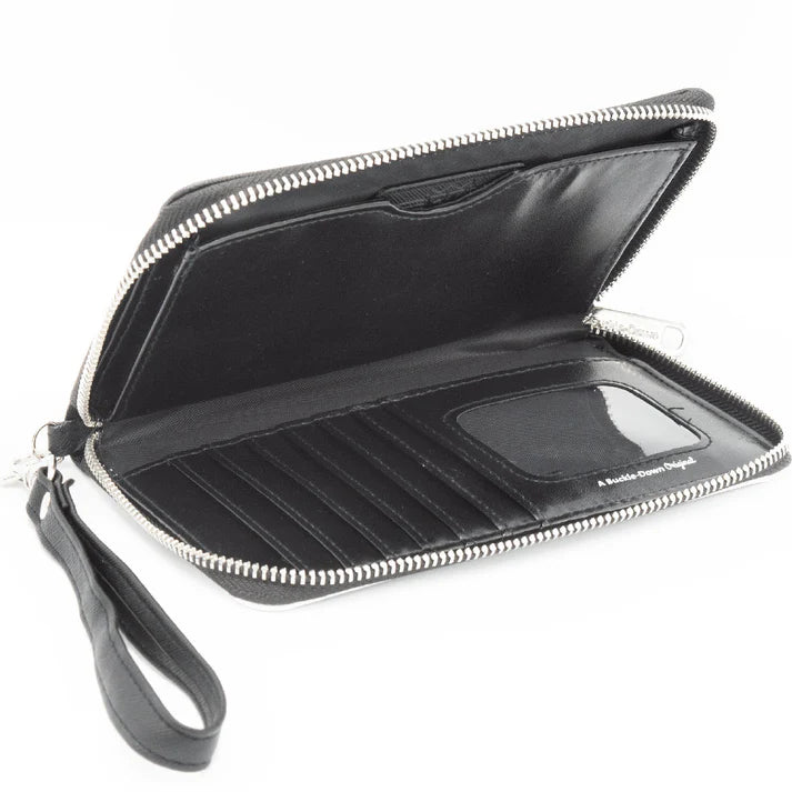 Grateful Dead Dancing Bears Swirl Tie Dye Zip Around Wallet with Detachable Wristlet Strap