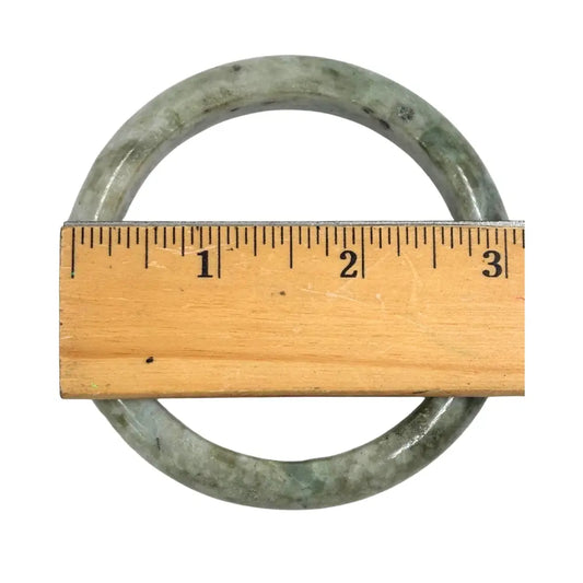 Burmese Jade Bangle Bracelet - 14mm