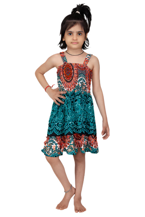 Kids Assorted Printed Elastic Top Dress