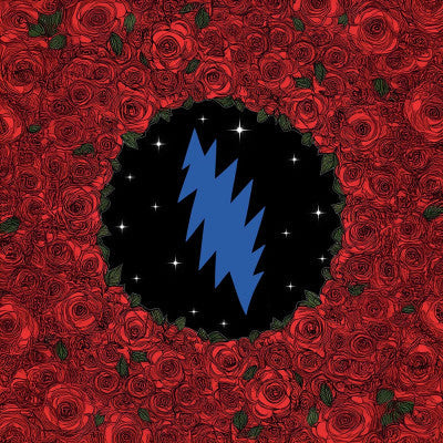 Grateful Dead Blue Lightning Bolt & Roses Bandana