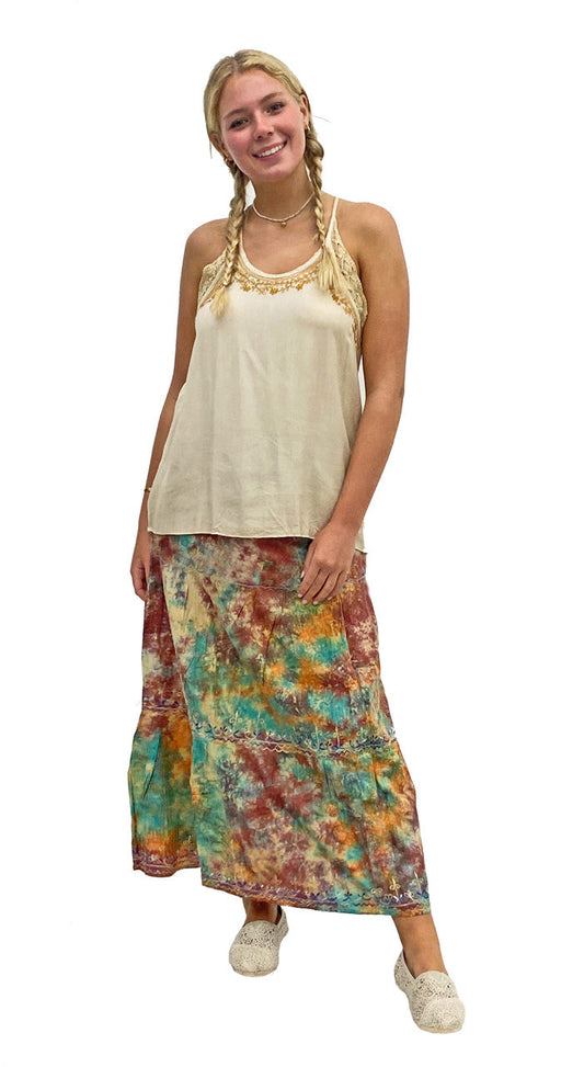 Blue Sky Designs Lace Trim Tank Top in Ivory