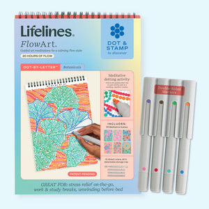 Lifelines™ FlowArt: Dot-By-Letter Botanicals Coloring Pad