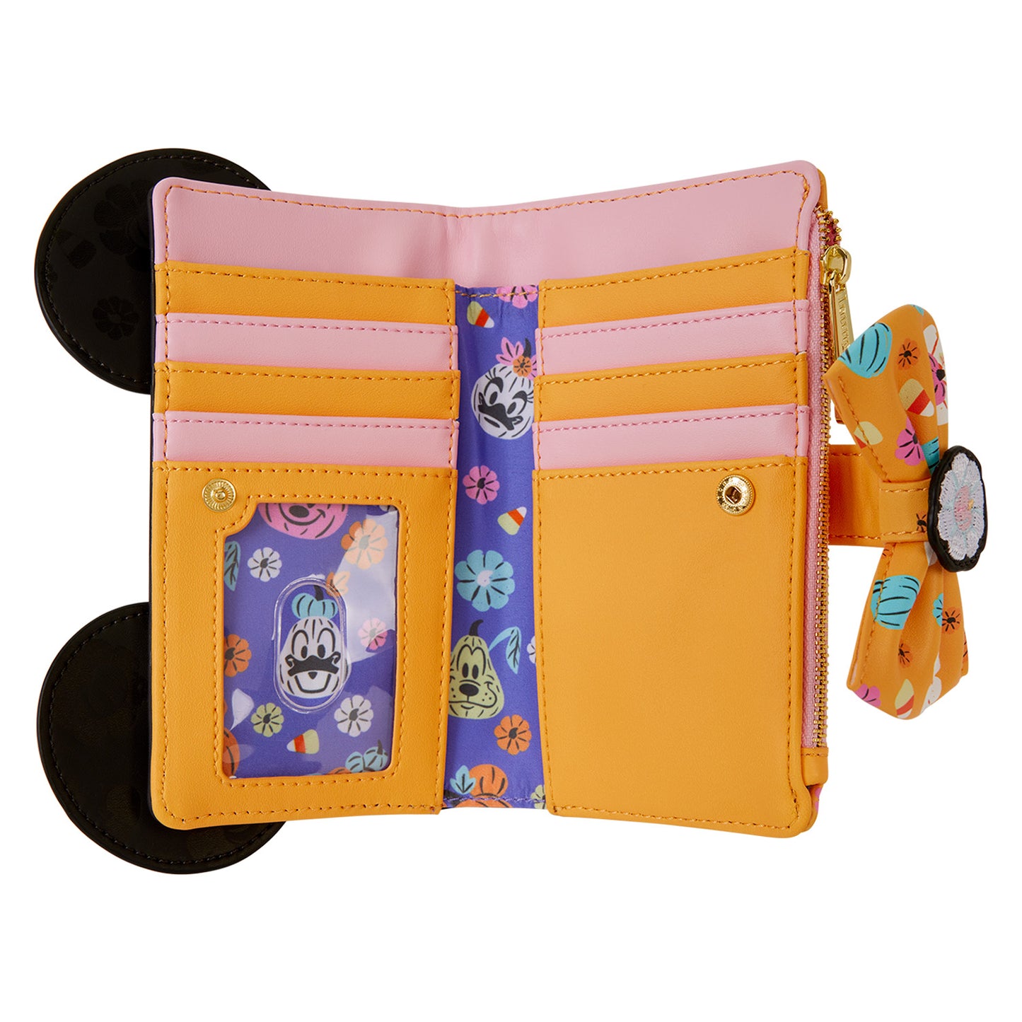 Loungefly Minnie Mouse Cosplay Floral Pumpkin Flap Wallet