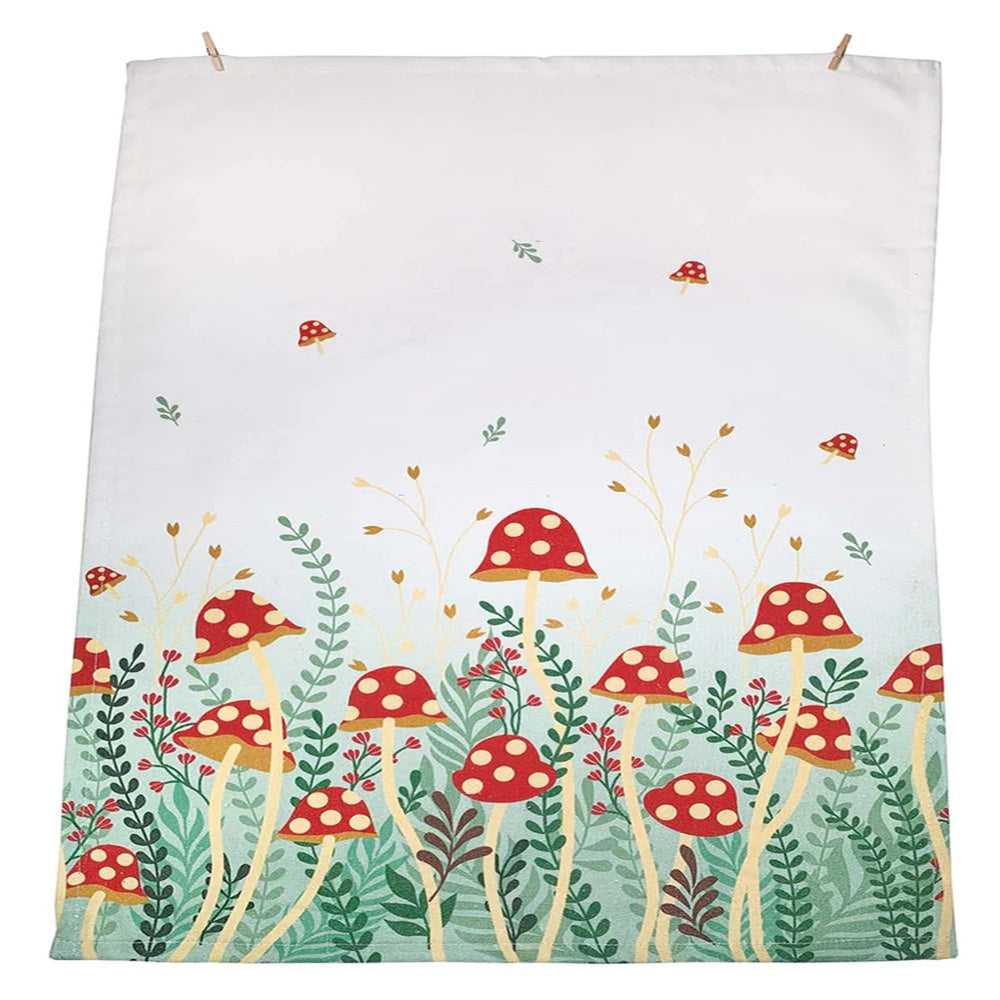 Mushroom Garden Tea Towel - 2 Piece