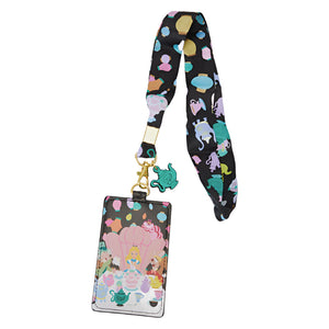 Loungefly Alice in Wonderland Unbirthday Lanyard with Card Holder