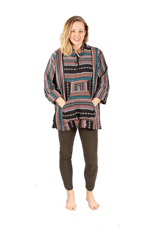 Baja Pullover with Wooden Buttons
