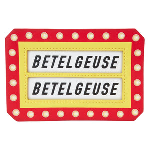 Loungefly Beetlejuice Here Lies Betelgeuse Marquee Glow Large Card Holder