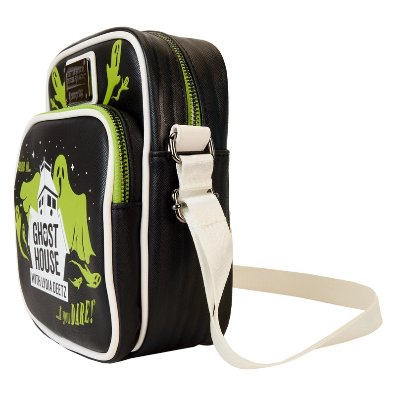 Loungefly Beetlejuice Beetlejuice Ghost House Glow Crossbody Bag SALE