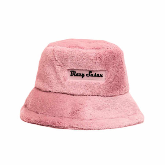 Blazy Susan Fuzzy Bucket Hat - Pink