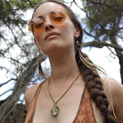 Mountains of the Sun Necklace | Gold