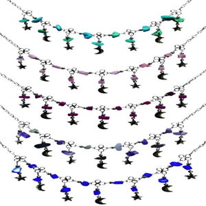 Moon and Stars Charm Anklet
