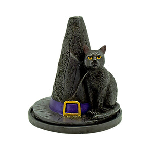 Cat And Witches Hat Incense Burner