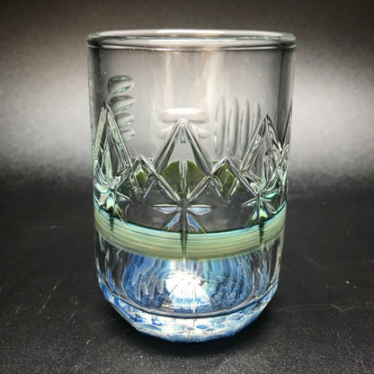 Rotational Science Hand Carved Swirl Wrapped Cocktail Glass / #5