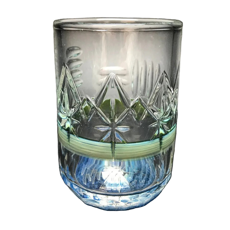 Rotational Science Hand Carved Swirl Wrapped Cocktail Glass / #5