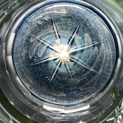 Rotational Science Hand Carved Swirl Wrapped Cocktail Glass / #5