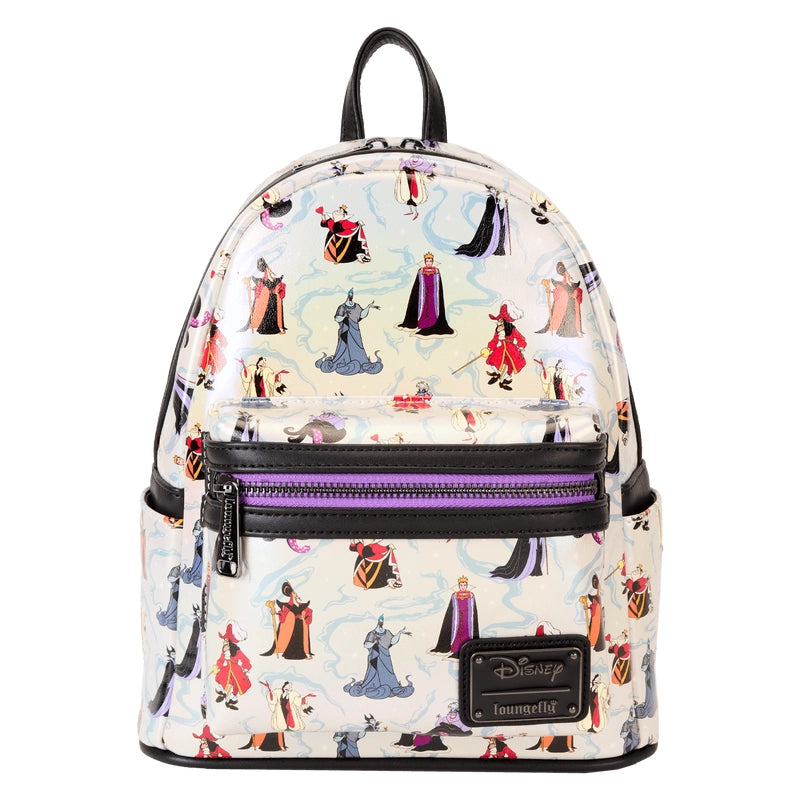 Loungefly Disney Villains Iridescent All-Over Print Mini Backpack