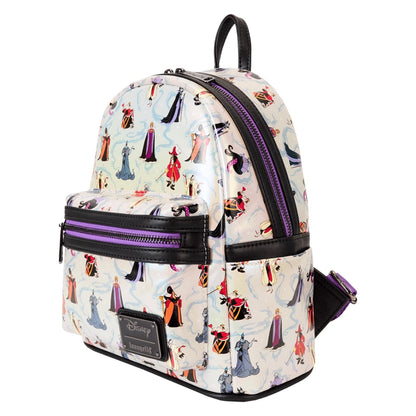 Loungefly Disney Villains Iridescent All-Over Print Mini Backpack