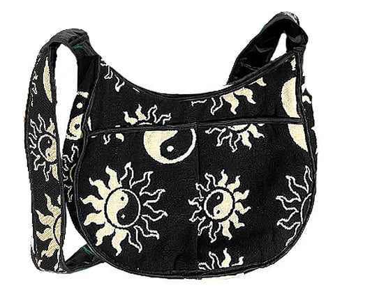 Yin Yang Ecuadorian Moon Shaped Messenger Bag