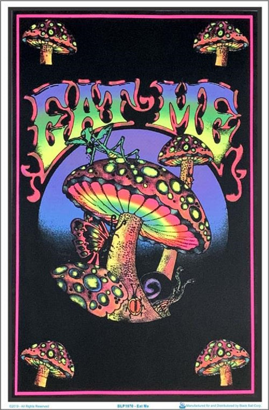 Eat Me Black Light Poster