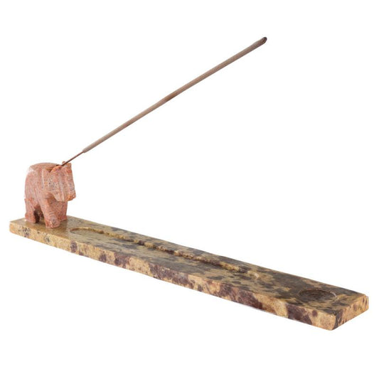 Elephant Head Soapstone Incense Burner