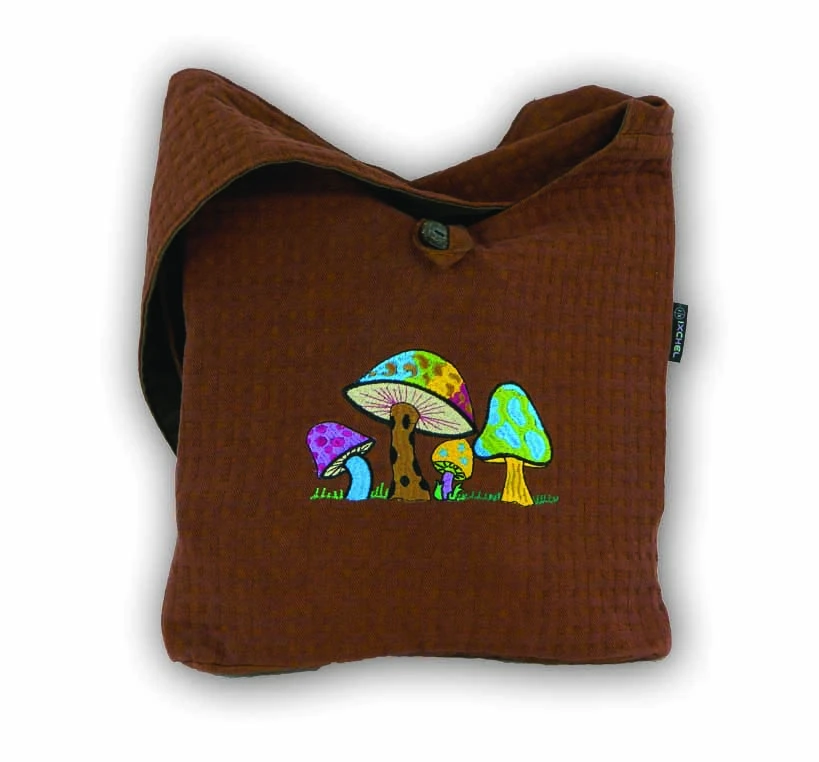 Ixchel - Erika Bag in Corduroy with Mushroom Embroidery