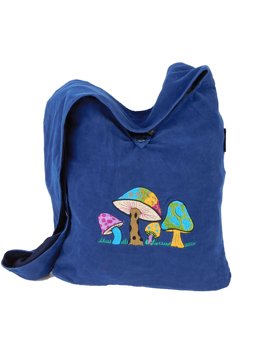 Ixchel - Erika Bag in Corduroy with Mushroom Embroidery