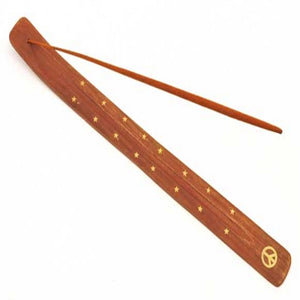 Extra Long Wood Peace 18" Incense Burner