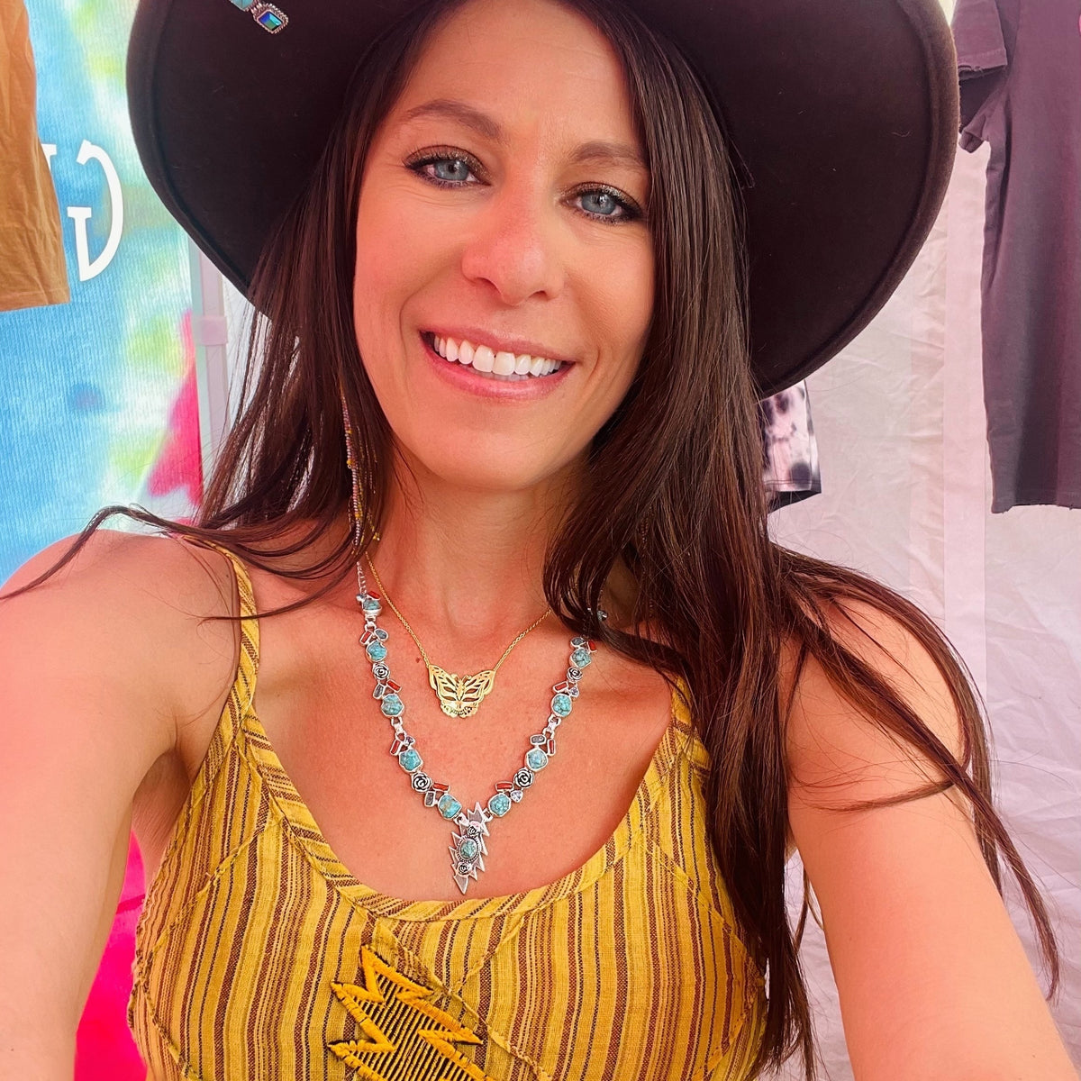 Steal Your Face Butterfly Necklace | Gold