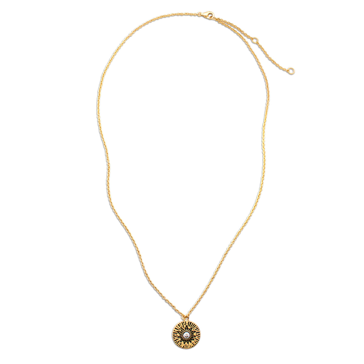 Circles Around the Sun Birthstone Necklace | Gold