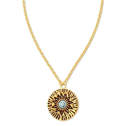 Circles Around the Sun Birthstone Necklace | Gold